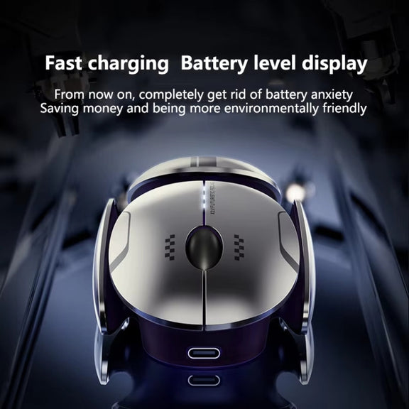 Inphic X2 Bluetooth Wireless Mouse Tri-Mode Silent Rechargeable Office Gaming Laptop Mouse(Liquid Metal Gray)