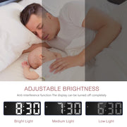 JX012 Multifunctional LED Electronic Clock Battery Plug-in Dual-purpose Bedside Alarm Clock(Red)