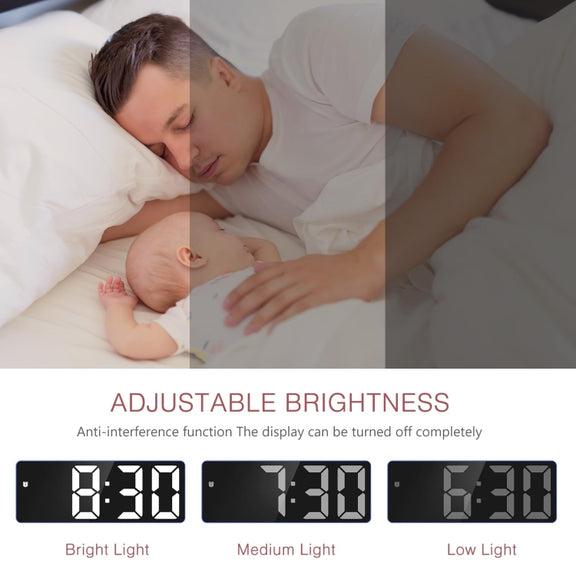 JX012 Multifunctional LED Electronic Clock Battery Plug-in Dual-purpose Bedside Alarm Clock(Red)