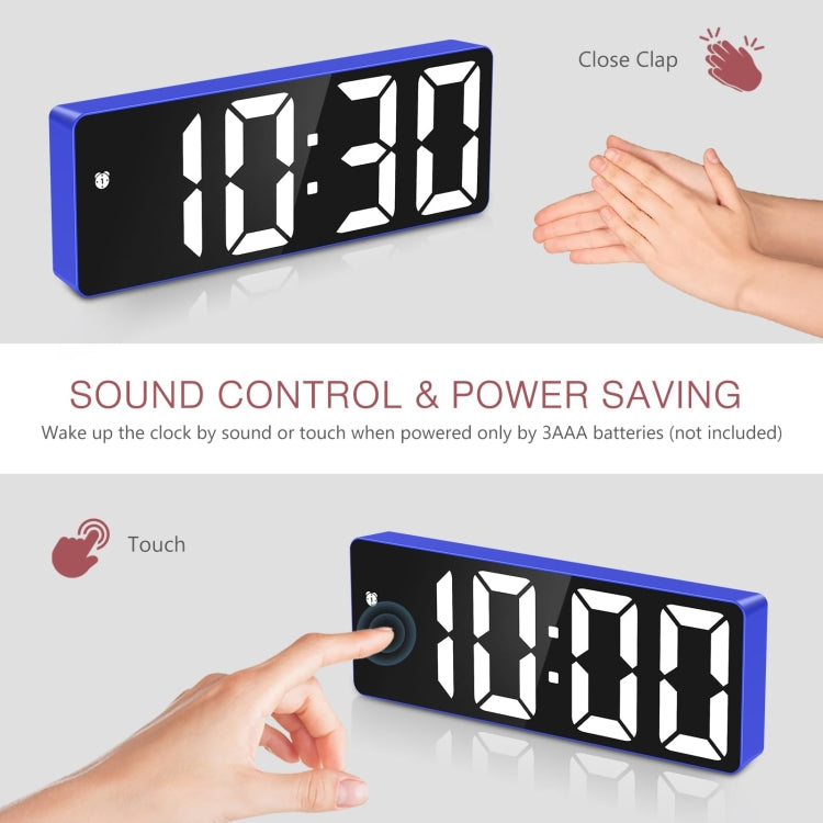 JX012 Multifunctional LED Electronic Clock Battery Plug-in Dual-purpose Bedside Alarm Clock(Red)