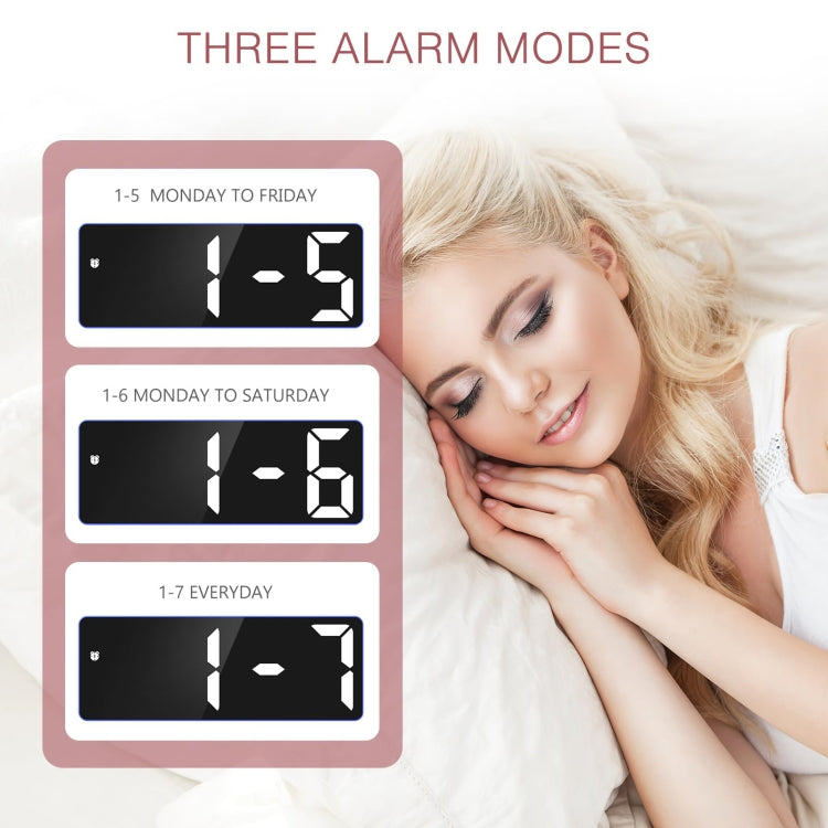 JX012 Multifunctional LED Electronic Clock Battery Plug-in Dual-purpose Bedside Alarm Clock(Blue)
