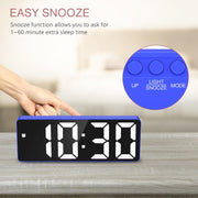 JX012 Multifunctional LED Electronic Clock Battery Plug-in Dual-purpose Bedside Alarm Clock(Green)