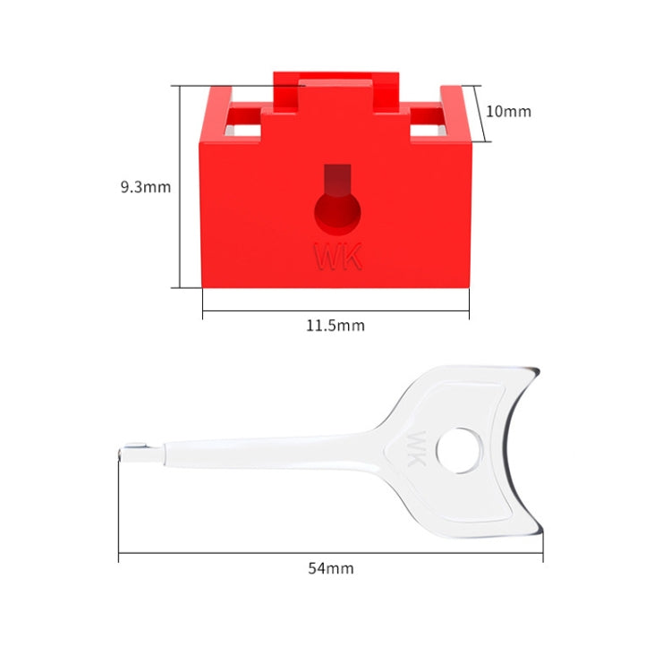 RJ45 Pport Anti-theft Lock Removable Dust Plug(Red 10 Plug+1 Key)
