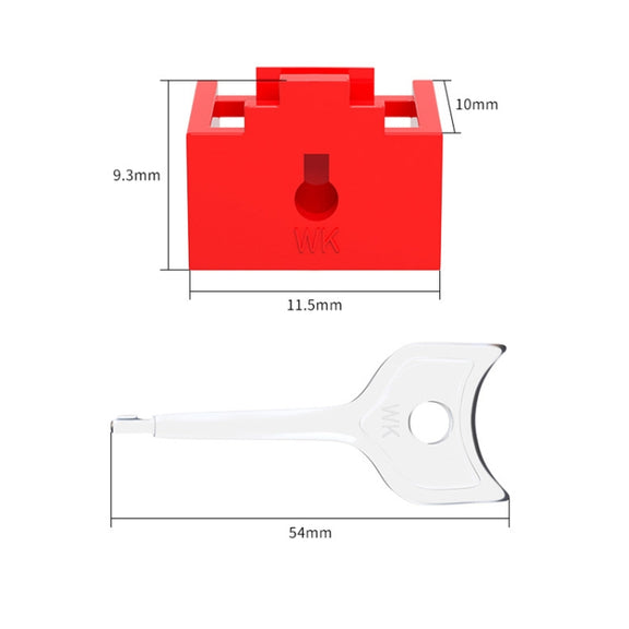 RJ45 Pport Anti-theft Lock Removable Dust Plug(Red 10 Plug+1 Key)