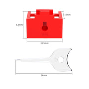 RJ45 Pport Anti-theft Lock Removable Dust Plug(Blue 10 Plug+1 Key)