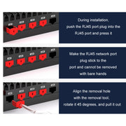 RJ45 Pport Anti-theft Lock Removable Dust Plug(Red 10 Plug+1 Key)