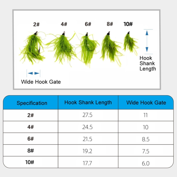 3pcs /Set Cordset Imitation Aquatic Grass Fishing Hooks Grass Hooks(6#)