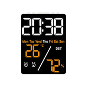 Multifunctional Temperature / Humidity Display Electronic Alarm Clock, Color: Orange White