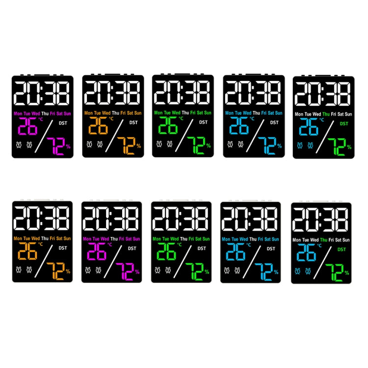Multifunctional Temperature / Humidity Display Electronic Alarm Clock, Color: Green Black