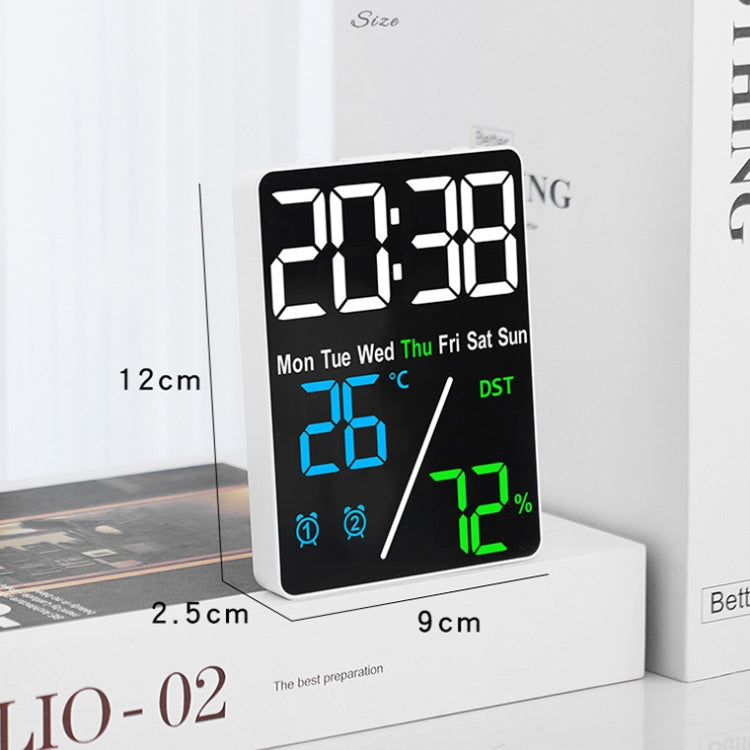 Multifunctional Temperature / Humidity Display Electronic Alarm Clock, Color: Orange Black