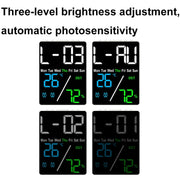Multifunctional Temperature / Humidity Display Electronic Alarm Clock, Color: Green Black