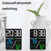 Multifunctional Temperature / Humidity Display Electronic Alarm Clock, Color: Three-color Black