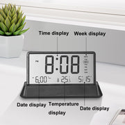 Multifunctional Temperature / Date Display Electronic Alarm Clock(White Opaque)