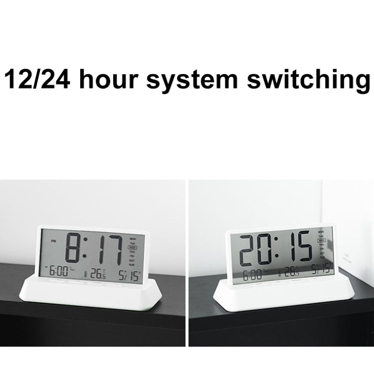 Multifunctional Temperature / Date Display Electronic Alarm Clock(Black Opaque)