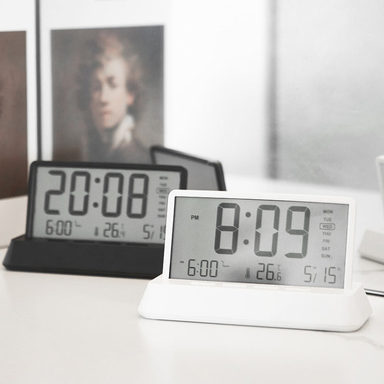 Multifunctional Temperature / Date Display Electronic Alarm Clock(Black Transparent)