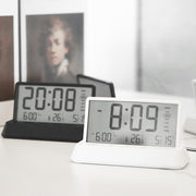 Multifunctional Temperature / Date Display Electronic Alarm Clock(Black Transparent)