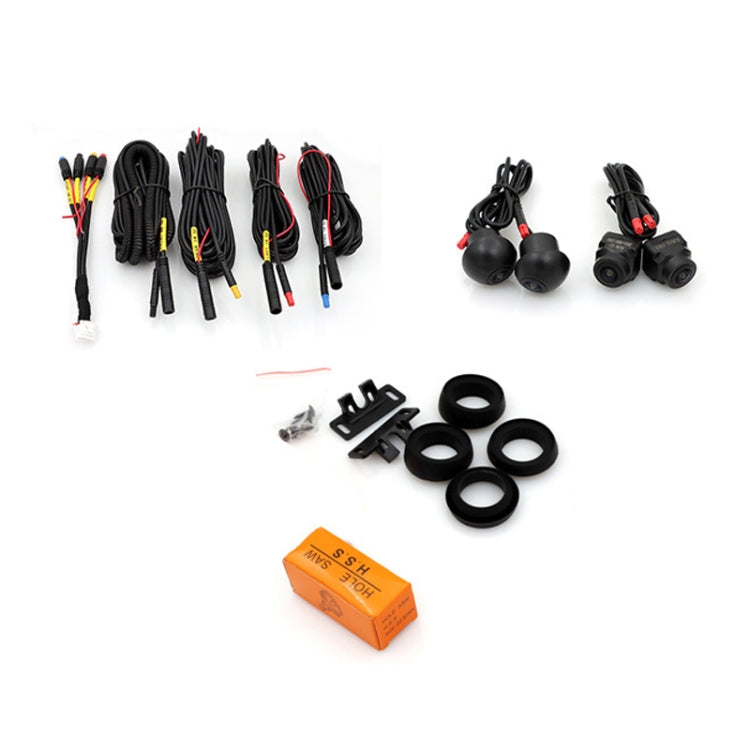 3D AHD1080P Switch 720P 360 Degree Panoramic Camera Imaging System Vehicle Camera(Cross-border Version)