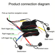 3D AHD1080P Switch 720P 360 Degree Panoramic Camera Imaging System Vehicle Camera(Cross-border Version)