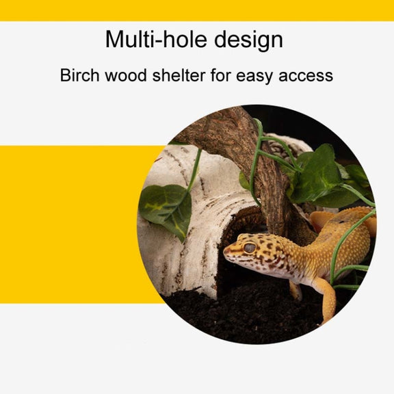 L Aquarium Birch Shape Hiding House Reptiles Lizards Aquascape