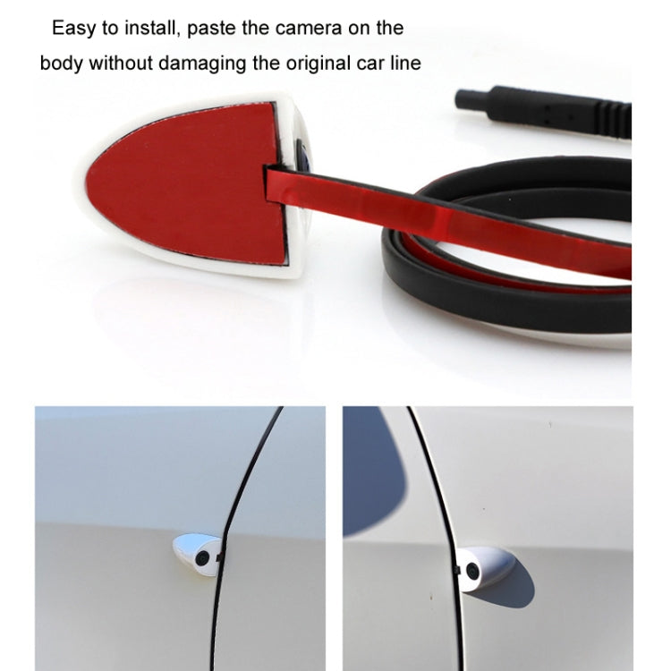 Punch-Free Car Imaging Side View Blind Spot Car Universal Night Vision Camera, Specifications: AHD1080P Silver