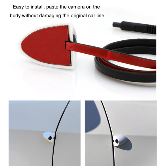 Punch-Free Car Imaging Side View Blind Spot Car Universal Night Vision Camera, Specifications: AHD1080P Silver