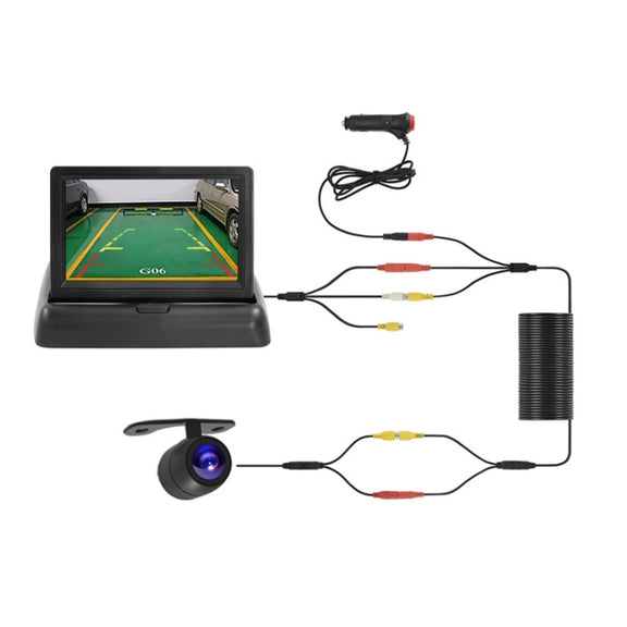 4.3 Inch Display Night Vision Water-resistant Reversing Camera +7 Meter Extension Cable, Color: Detachable Screen + Butterfly Camera