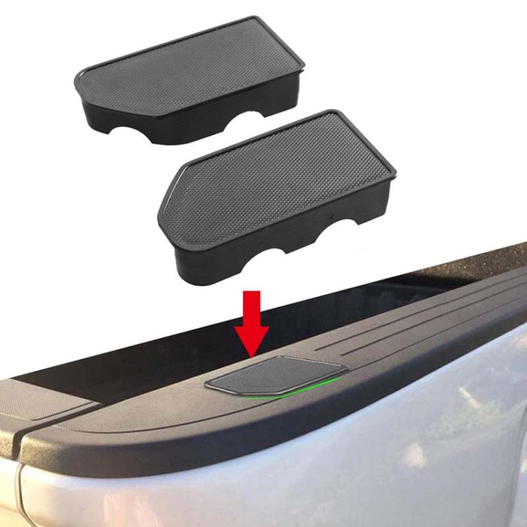 1pair Rear Tailgate Hole Plug Cover Modification Accessories For Chevrolet Silverado 2019-2021(Black)