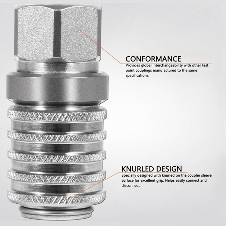 PD242 Series PD Steel Hydraulic Test Port And Diagnostic Equipment Quick Connect Coupler(Silver)