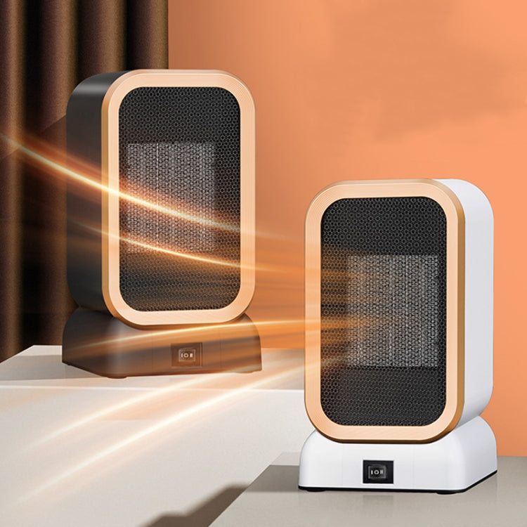 1000W High-power Household Heater Small Desktop Ceramic PTC Heating Heater, Spec: UK Plug(White)
