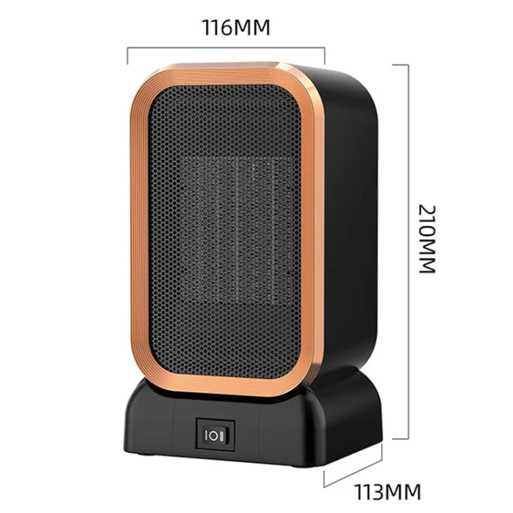 1000W High-power Household Heater Small Desktop Ceramic PTC Heating Heater, Spec: UK Plug(White)