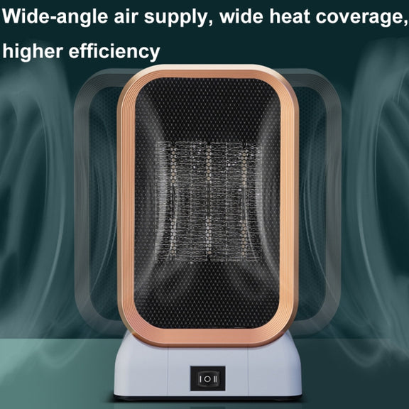 1000W High-power Household Heater Small Desktop Ceramic PTC Heating Heater, Spec: UK Plug(White)