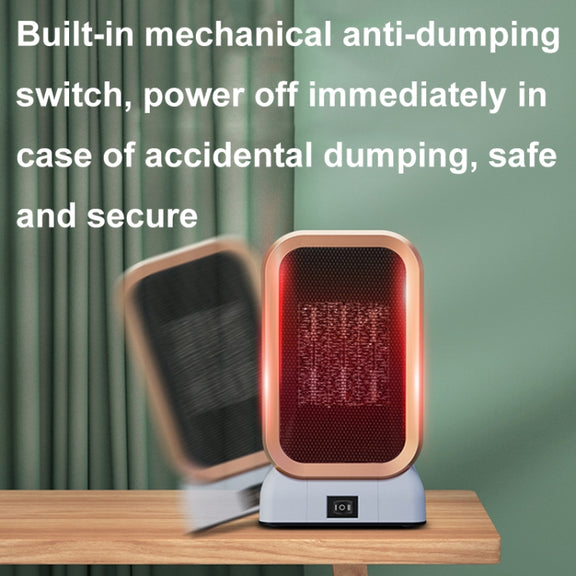 1000W High-power Household Heater Small Desktop Ceramic PTC Heating Heater, Spec: UK Plug(White)