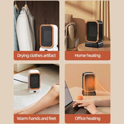 1000W High-power Household Heater Small Desktop Ceramic PTC Heating Heater, Spec: UK Plug(White)