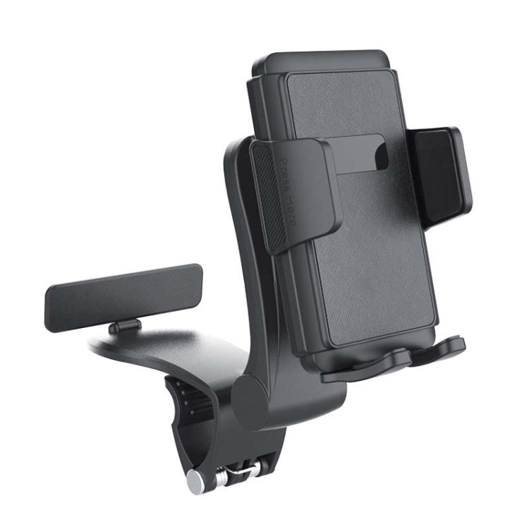 Car Dashboard Multifunctional Rotating And Folding Cell Phone Navigation Holder(Black)