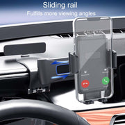 Car Dashboard Multifunctional Rotating And Folding Cell Phone Navigation Holder(Black)
