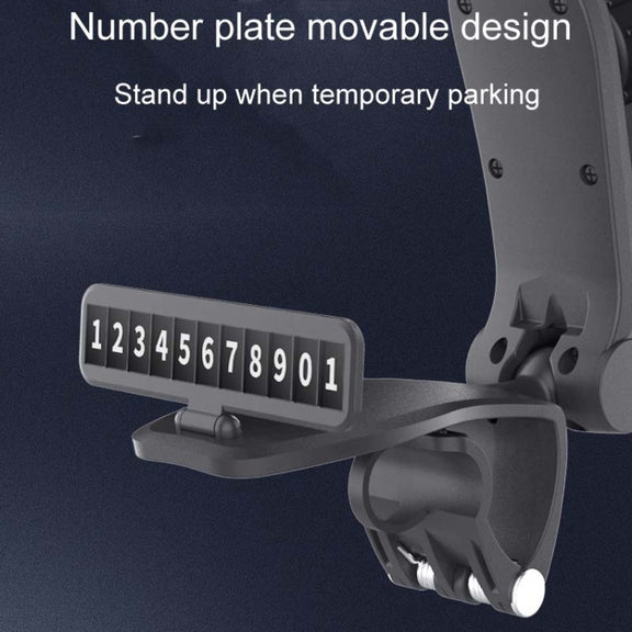 Car Dashboard Multifunctional Rotating And Folding Cell Phone Navigation Holder(Black)