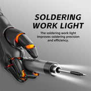 USB Digital Display Charging Soldering Iron Set 5-speed Temperature Adjustable Standard Edition Gray