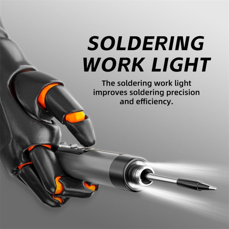 USB Digital Display Charging Soldering Iron Set 5-speed Temperature Adjustable Standard Edition Orange