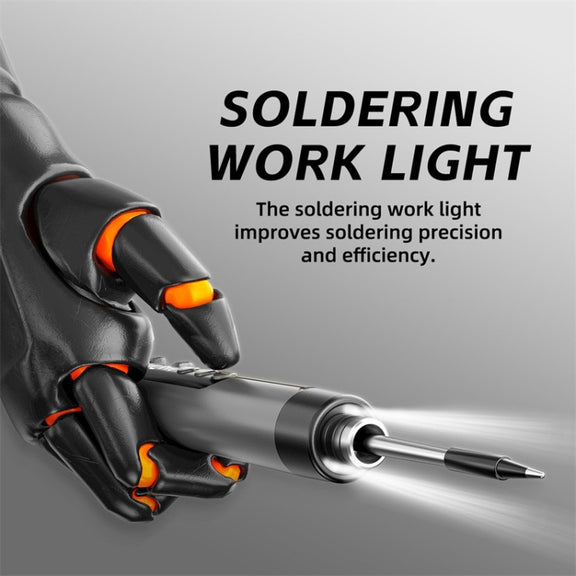 USB Digital Display Charging Soldering Iron Set 5-speed Temperature Adjustable Standard Edition Gray