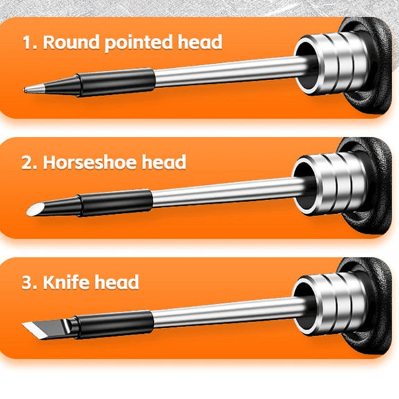 USB Digital Display Charging Soldering Iron Set 5-speed Temperature Adjustable Standard Edition Orange
