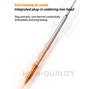 USB Digital Display Charging Soldering Iron Set 5-speed Temperature Adjustable 3 Heads Gray