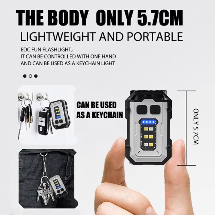 E-SMARTER YSD01 Outdoor Portable Mini Keychain Light Magnetic Anti Loss Auto Repair Light(White)
