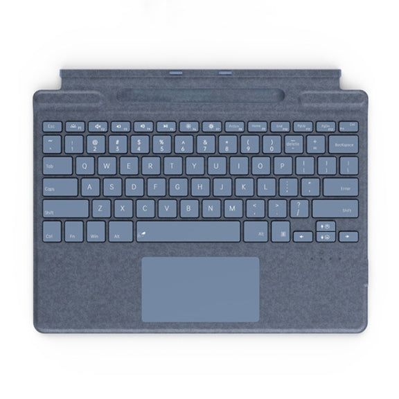 For Microsoft Surface Pro 8 / 9 / X Bluetooth Keyboard Magnetic Tablet Wireless Touch Backlit Keyboard With Pen Slot(Blue)