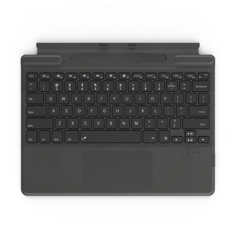 For Microsoft Surface Pro 8 / 9 / 10 / X Bluetooth Keyboard Magnetic Tablet Wireless Touch Backlit Keyboard With Pen Slot(Black)