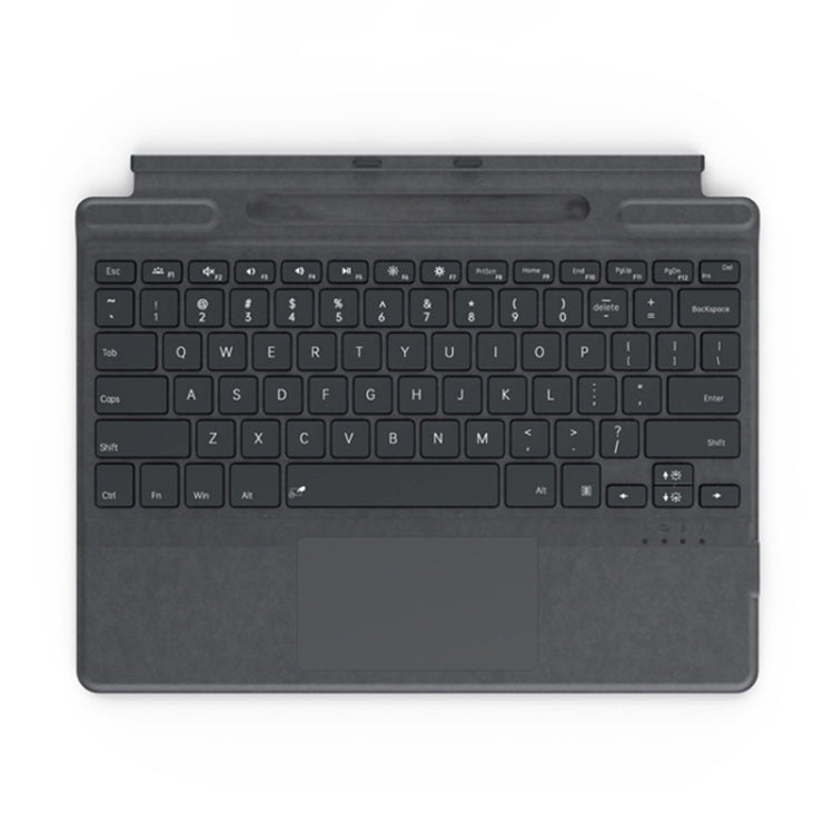 For Microsoft Surface Pro 8 / 9 / X Bluetooth Keyboard Magnetic Tablet Wireless Touch Backlit Keyboard With Pen Slot(Gray)