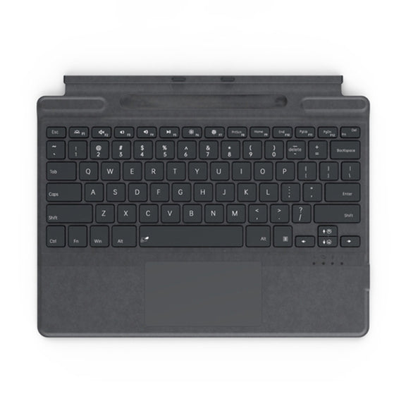 For Microsoft Surface Pro 8 / 9 / X Bluetooth Keyboard Magnetic Tablet Wireless Touch Backlit Keyboard With Pen Slot(Gray)