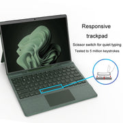 For Microsoft Surface Pro 8 / 9 / 10 / X Bluetooth Keyboard Magnetic Tablet Wireless Touch Backlit Keyboard With Pen Slot(Black)