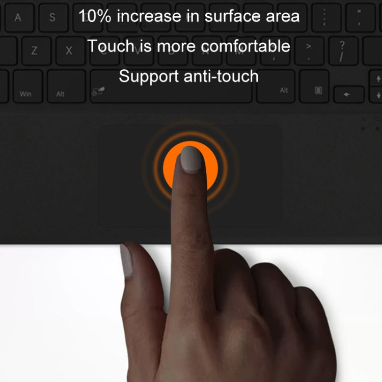 For Microsoft Surface Pro 8 / 9 / 10 / X Bluetooth Keyboard Magnetic Tablet Wireless Touch Backlit Keyboard With Pen Slot(Black)