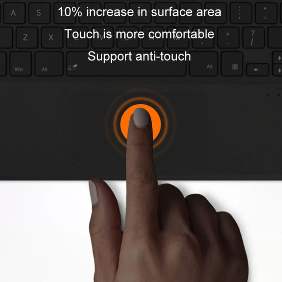 For Microsoft Surface Pro 8 / 9 / 10 / X Bluetooth Keyboard Magnetic Tablet Wireless Touch Backlit Keyboard With Pen Slot(Black)