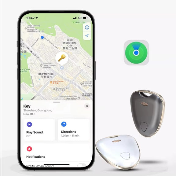 Smart Tracker Tag Anti-Lost Key Finder Works With Find My App(Silver)